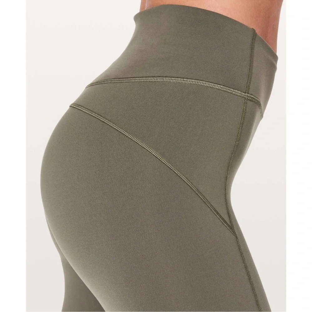 Lululemon In Movement Crop Everlux Legging In Sage Size 10